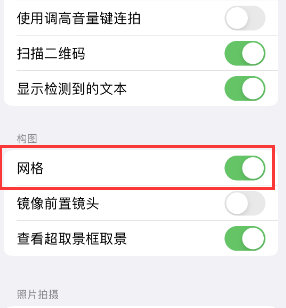 远安苹果手机维修网点分享iPhone如何开启九宫格构图功能